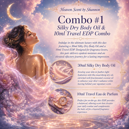 Combo 1 - 30ml Silky Dry Body Oil & 10ml Travel EDP
